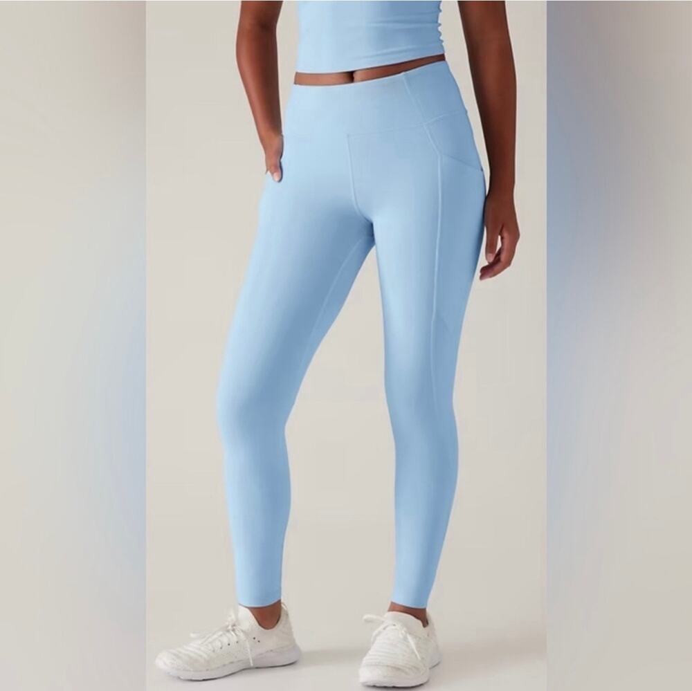 Athleta Girl High Rise Stash Your Treasures Tight Legging – Light Blue | M/8–10